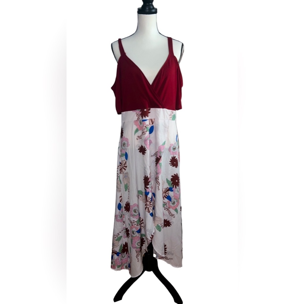 Burgundy Floral Maxi Dress